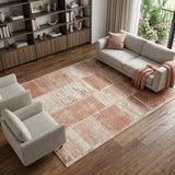 6' X 9' Sand And Ivory Geometric Area Rug