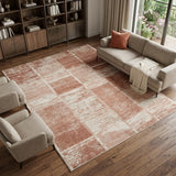 8' X 10' Sand And Ivory Geometric Area Rug