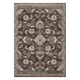 2' X 3' Ivory Blue And Brown Floral Area Rug