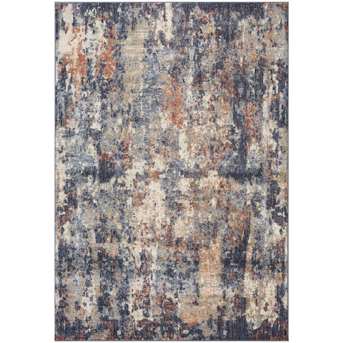 2' X 3' Ivory Orange And Dark Gray Abstract Area Rug