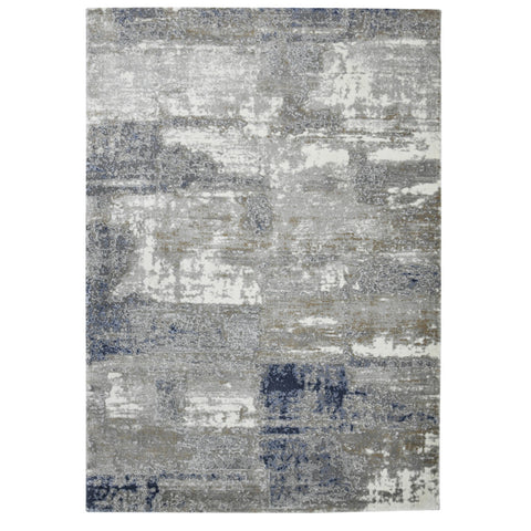 2' X 3' Ivory And Gray Abstract Area Rug