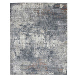 5' X 8' Gray and Ivory Abstract Power Loom Area Rug