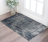 2' X 3' Ivory And Gray Abstract Area Rug
