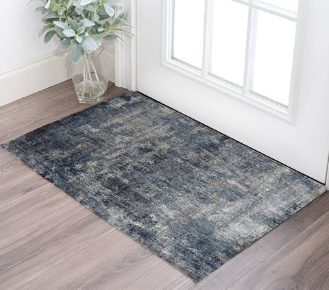 2' X 3' Ivory And Gray Abstract Area Rug