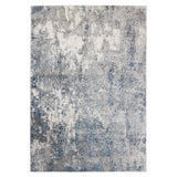 5' X 8' Gray And Light Blue Abstract Area Rug