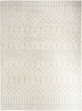 4' X 6' Blue and Ivory Abstract Power Loom Washable Area Rug