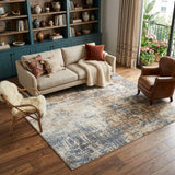 8' X 10' Gray And Ivory Moroccan Washable Area Rug