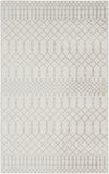 8' X 10' Gray And Ivory Moroccan Washable Area Rug
