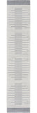 10' Blue And Ivory Geometric Washable Runner Rug