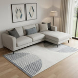 7' X 9' Cream Geometric Power Loom Area Rug