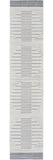 8' Blue And Ivory Geometric Washable Runner Rug