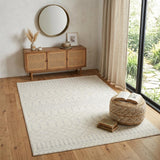 4' X 6' Gray And Ivory Moroccan Washable Area Rug