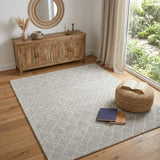 4' X 6' Gray And Ivory Moroccan Washable Area Rug