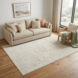 5' X 7' Gray And Ivory Moroccan Washable Area Rug