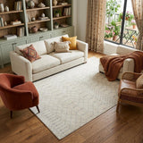 7' X 9' Gray And Ivory Moroccan Washable Area Rug