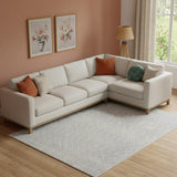 7' X 9' Gray and Ivory Moroccan Power Loom Washable Area Rug