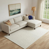 8' X 10' Gray and Ivory Moroccan Power Loom Washable Area Rug