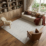 9' X 12' Gray And Ivory Moroccan Washable Area Rug