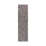 10' Brown Geometric Washable Runner Rug