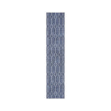 10' Blue Geometric Washable Runner Rug