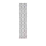 8' Cream Geometric Washable Runner Rug