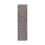 8' Brown Geometric Washable Runner Rug