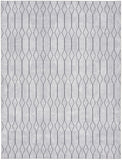 8' X 10' Ivory and Gray Geometric Power Loom Washable Area Rug
