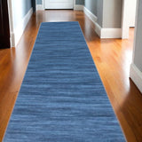 10' Blue Abstract Washable Runner Rug