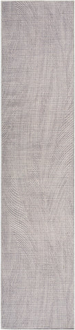 10' Cream Abstract Washable Runner Rug