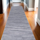 10' Gray Abstract Washable Runner Rug