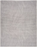 5' X 7' Gray and Ivory Abstract Power Loom Washable Non Skid Area Rug