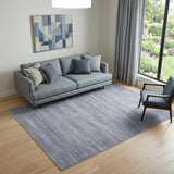5' X 7' Gray and Ivory Abstract Power Loom Washable Non Skid Area Rug