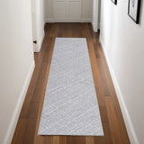 8' Gray Abstract Washable Runner Rug