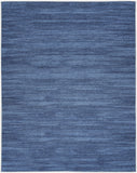 8' X 10' Blue and Gray Abstract Power Loom Washable Non Skid Area Rug