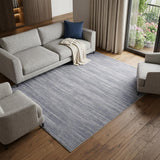 8' X 10' Gray and Ivory Abstract Power Loom Washable Non Skid Area Rug