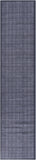 10' Blue And Gray Geometric Washable Runner Rug