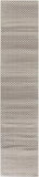 8' Beige And Black Geometric Washable Runner Rug