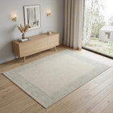 4' X 6' Gray And Ivory Striped Area Rug