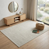 4' X 6' Beige and Gray Abstract Power Loom Area Rug