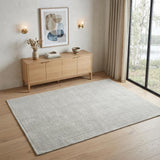 4' X 6' Gray And Silver Abstract Area Rug