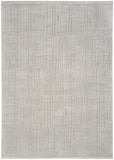 4' X 6' Gray And Silver Abstract Area Rug