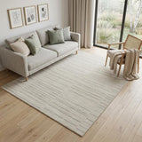 5' X 7' Gray And Ivory Abstract Area Rug