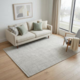 5' X 7' Gray And Silver Abstract Area Rug