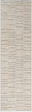 8' Gray And Ivory Abstract Runner Rug