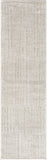 8' Gray And Silver Abstract Runner Rug