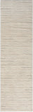 8' Gray And Ivory Abstract Runner Rug
