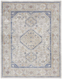 8' X 10' Blue and Gray Medallion Power Loom Area Rug