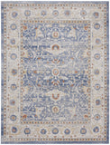 8' X 10' Blue and Gray Oriental Power Loom Area Rug