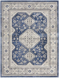 8' X 10' Blue And Gray Medallion Area Rug