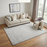 5' X 7' Silver Shag Area Rug